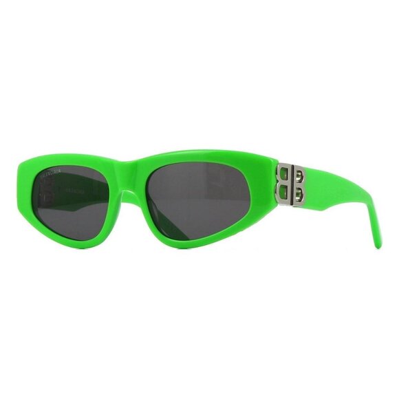 New Authentic  BALENCIAGA Green Cat Eye BB0095S 009 Sunglasses Women - Picture 1 of 4